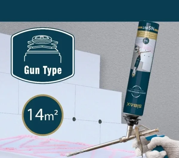 Pur pena stiropor pistolj NS99T Pink 900gr Sibax